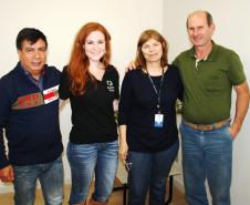Equipe da Fomento Paraná reunida com os secretários municipais de Campina Grande do Sul Levi Camargo e Lucas Sehnem.