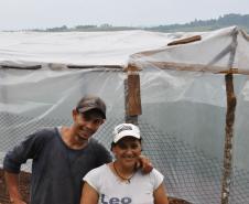 Janete Correa da Costa, agricultora de Porto Barreiro, financiou horata irrigada pelo Paraná Juro Zero, da Fomento Paraná.