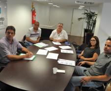 Novos agentes de Curitiba, Carlópolis, Mangueirinha, Quatro Barras e Santo Antônio da Platina participam de uma turma especial de treinamento nesta semana na sede da Fomento Paraná.