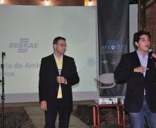 Cesar Rissetti, diretor do Sebrae-PR e Luiz Renato Hauly, diretor da Fomento Paraná, na abertura do encontro.