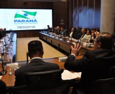 Cerimônia de posse dos integrantes do Conselho Estadual de Parques Tecnológicos (Cepartec), que tem como objetivo a elaboração de um plano estratégico de ciência, tecnologia e inovação, para implementar o Complexo Paranaense de Parques Tecnológicos.