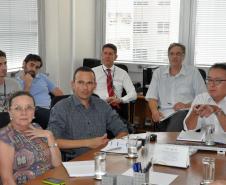 Reunião sobre mudanças nas linhas de crédito do BNDES.