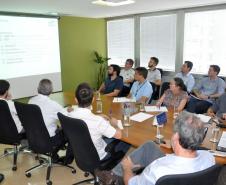 Reunião sobre mudanças nas linhas de crédito do BNDES.