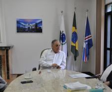 O presidente da Fomento Paraná, Juraci Barbosa, e o diretor de Operações do Setor Público, Omar Sabbag Filho, reuniram-se com o prefeito de Campo Largo, Marcelo Puppi, nesta quinta (17/2), para falar sobre novos financiamentos para apoiar empreendedores privados do município, bem como para obras públicas. 