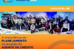 Registro do encontro regional de agentes de crédito em Cascavel.
