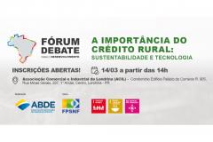 Com apoio de entidades do Estado, Londrina recebe evento nacional de crédito rural