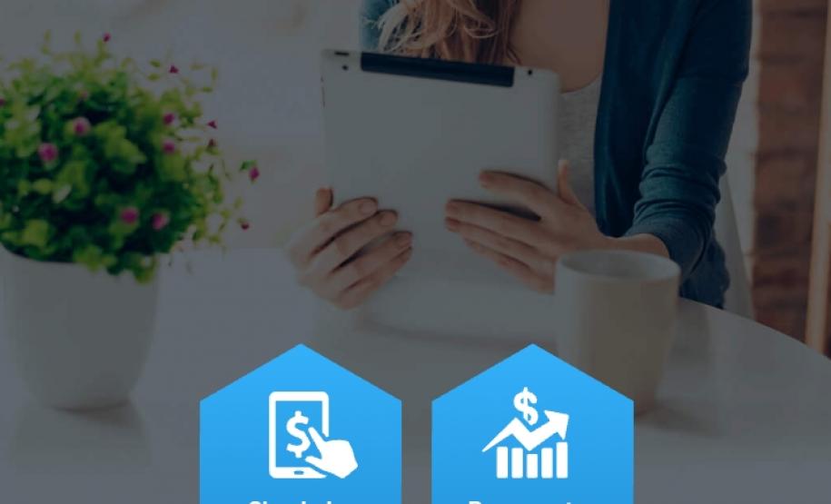 Interface de abertura do novo aplicativo da Fomento Paraná