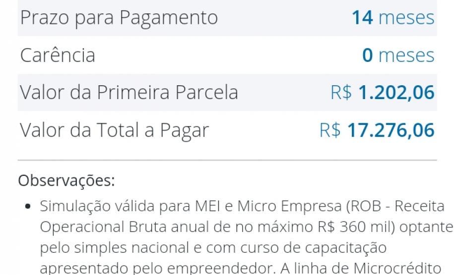 Simulação de financiamento