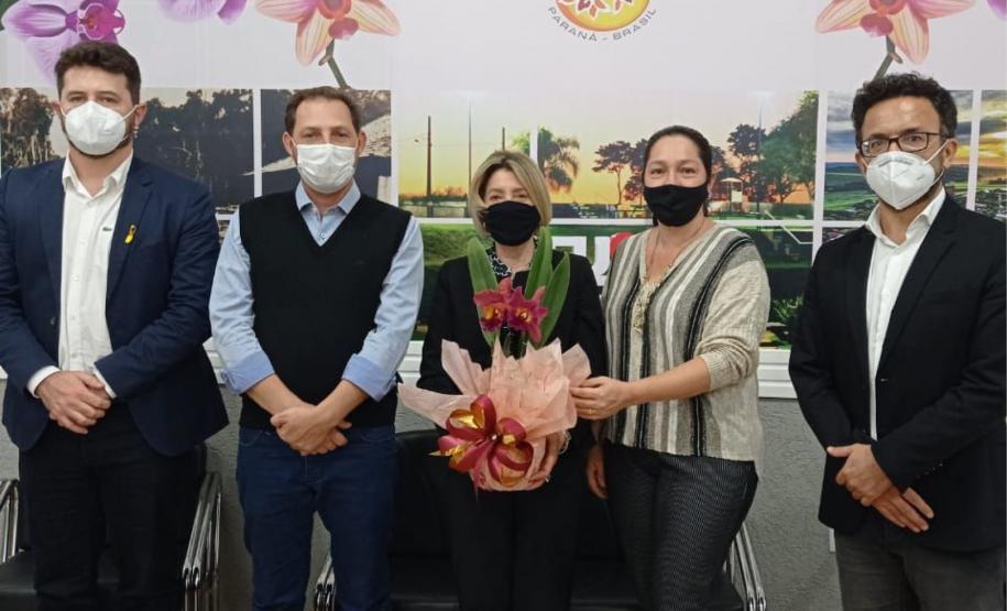 Visita a Maripá, com o prefeito Rodrigo Schanoske e a vice-prefeita Janaína Müller Geraldi