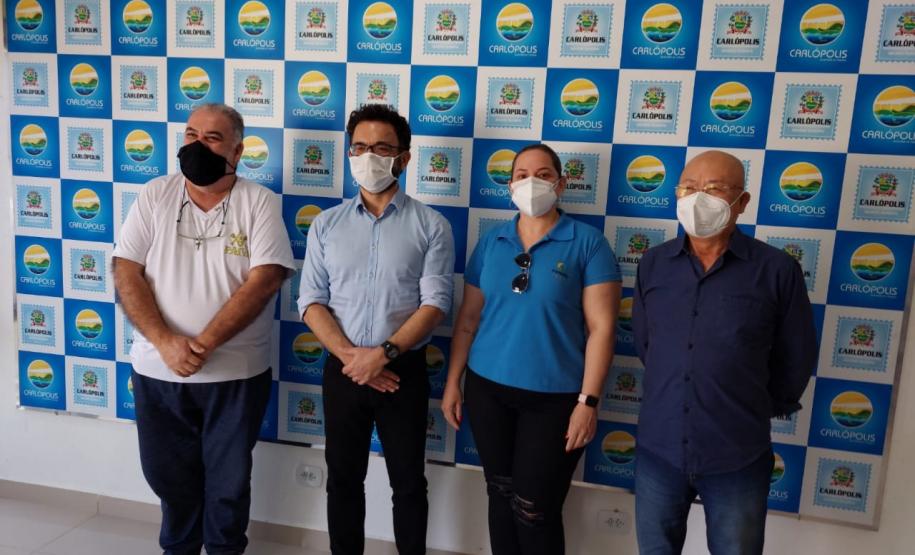 Visita a Carlópolis para reunião com o prefeito Hiroshi Kubo.