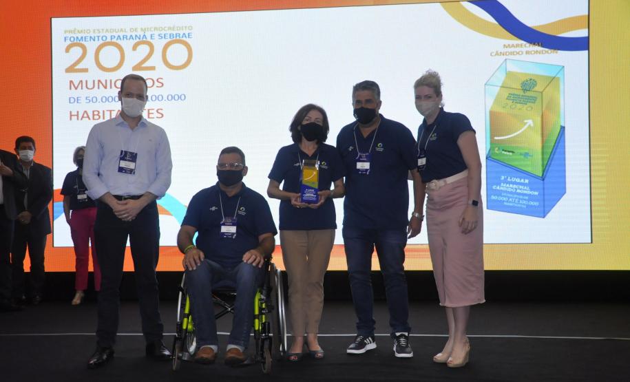 Entrega de troféus do Prêmio Estadual de Microcrédito Fomento Paraná e Sebrae 2021 - Marechal C Rondon