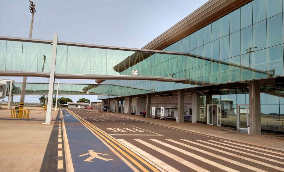 Aeroporto de Cascavel, que recebeu recursos do SFM para ampliação e modernização.