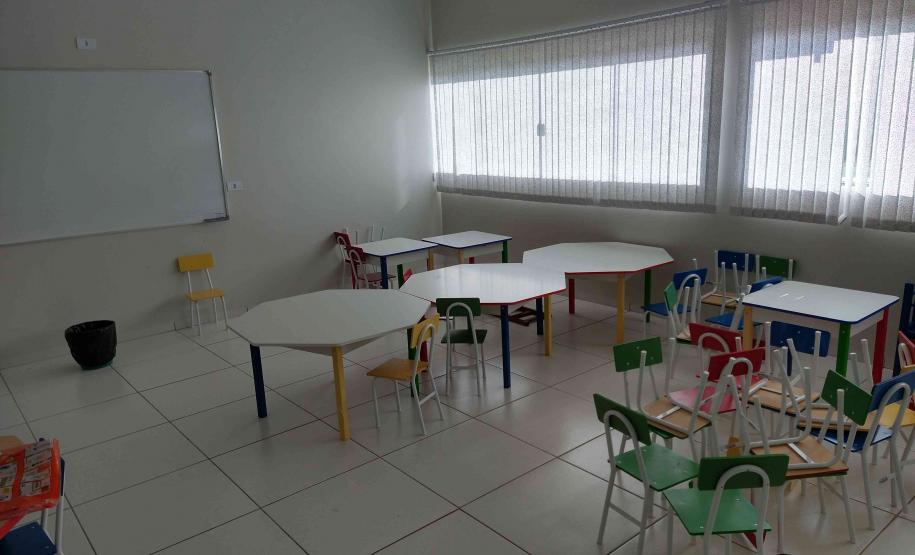 Sala de aula em CMEI em Altamira do Paraná, construído pelo município com recursos do SFM.