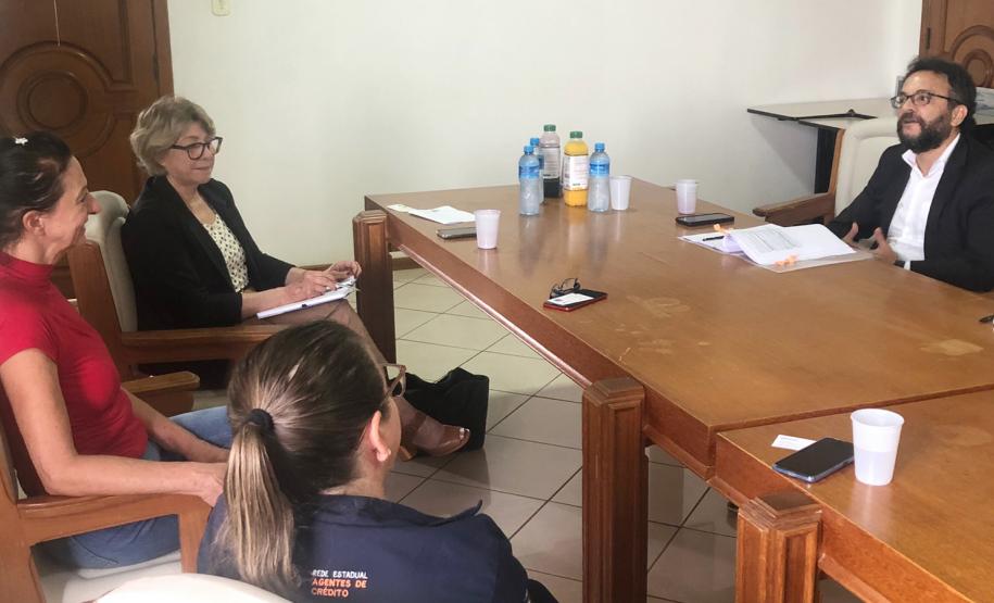 Reunião com a vice-prefeita de Pranchita, Iva Magnani.