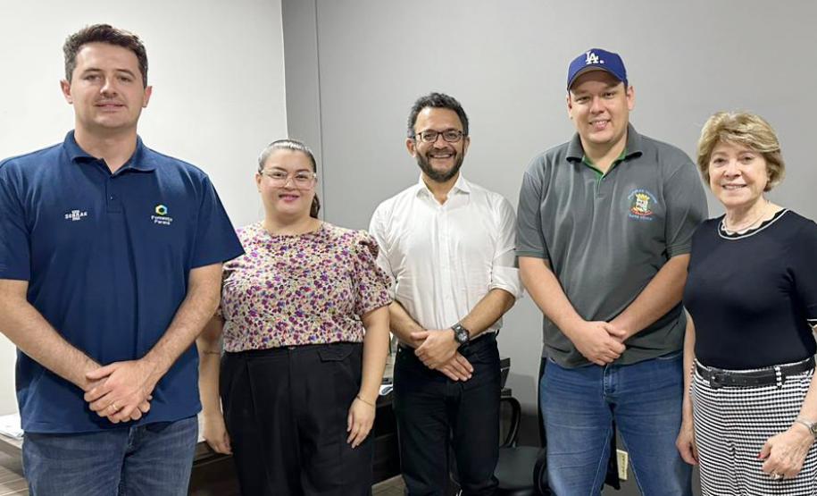 Em Santa Monica a recepção foi com o prefeito Luan Frazatto