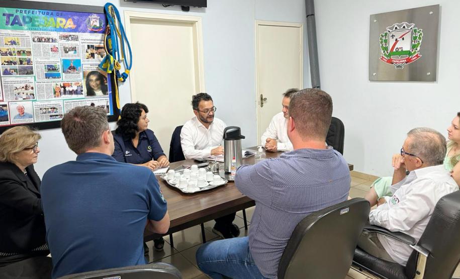 Em Tapejara a reunião foi com o vice-prefeito Rogério Francischini,