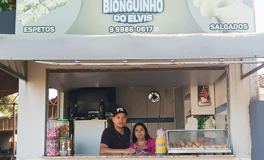 Lanchonete “Bionguinho do Elvis”, do empreendedor Elvis Vaz, em Pérola, no Noroeste