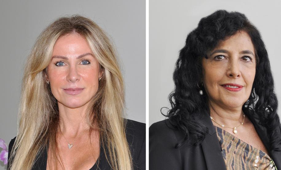 Novas diretoras da Fomento Paraná Tatiany Zanatta Salvador Fogaça, Jurídica, e Maria Eugenia Grau-Bassas, Administrativa e Financeira