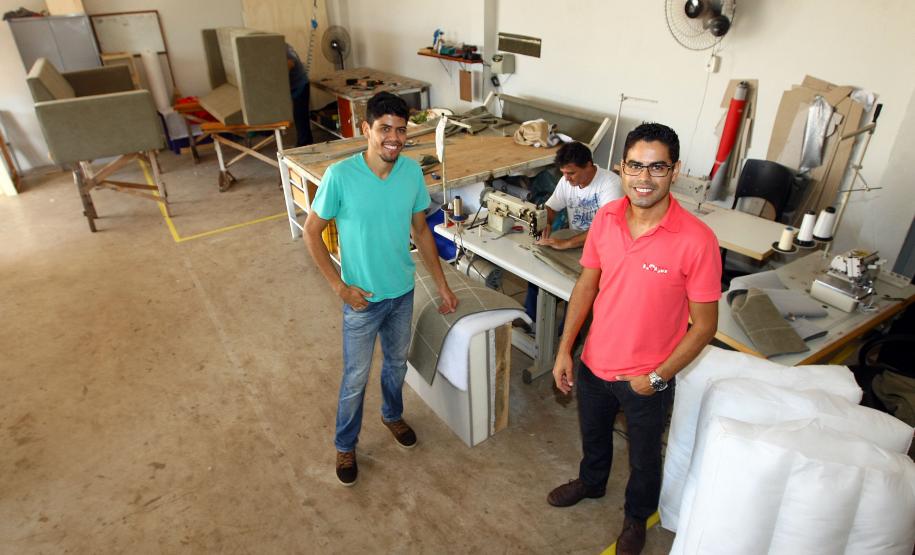 Rafael Sanches e Fernando Sanches, empresários dono da Estofados Globo em Maringá.