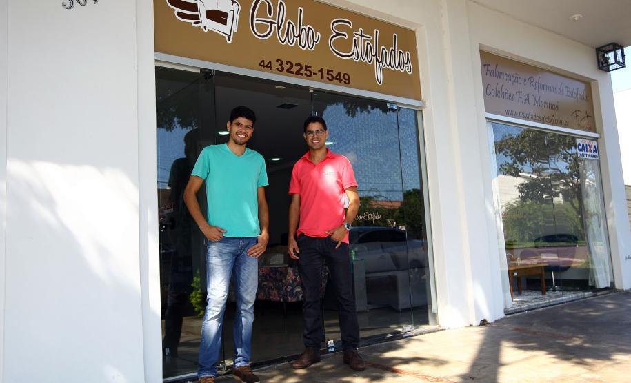 Rafael Sanches e Fernando Sanches, empresários dono da Estofados Globo em Maringá.