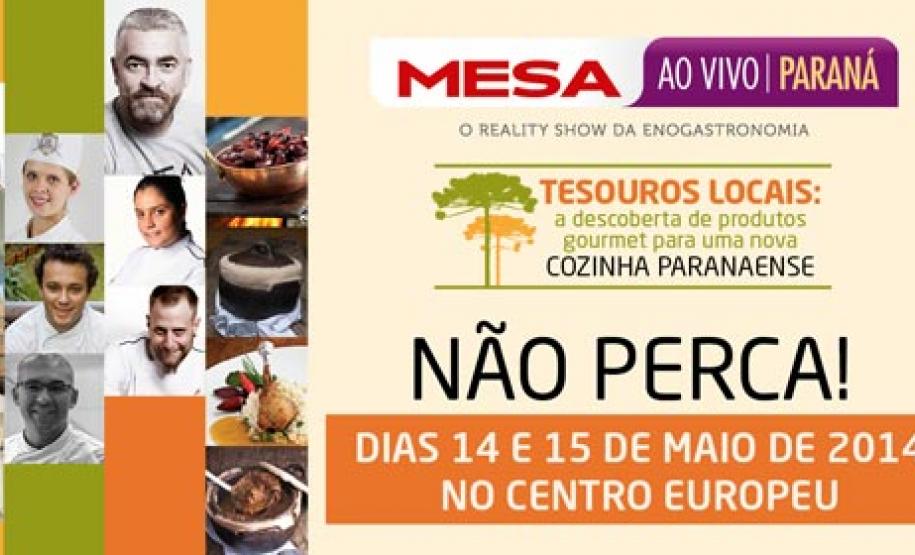 A Fomento Paraná é uma das instituições apoiadoras da primeira edição do Mesa ao Vivo Paraná, que acontece até quinta-feira (15), no Centro Europeu, em Curitiba.