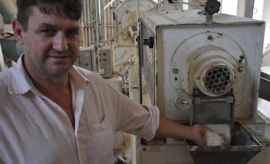 A produção de arroz da Cooperativa de Comercialização e Reforma Agrária Avante (Coana), que reúne 1.300 famílias cooperadas em Querência do Norte, no Noroeste do Paraná, deve dobrar nos próximos anos. O incremento da produção está sendo viabilizado por meio de um financiamento concedido em julho de 2013 pela Fomento Paraná.