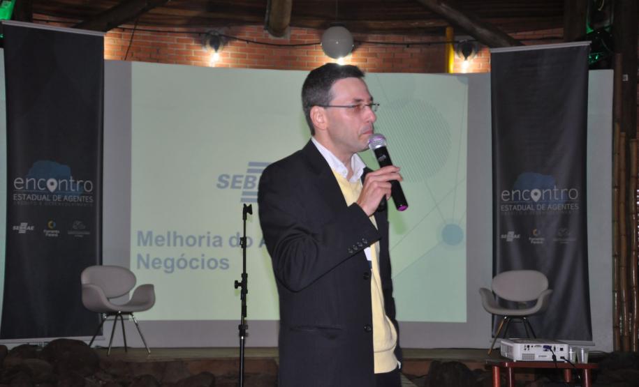 Cesar Rissetti, diretor do Sebrae-PR na abertura do encontro.