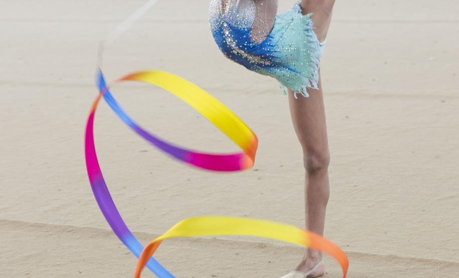 Equipe da Associação de Ginástica Rítmica, patrocinada pela Fomento Paraná. Foto: Pedro Ribas/ANPr
