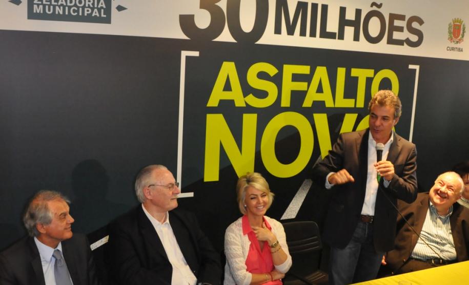 O Governo do Estado autorizou a Prefeitura de Curitiba a contratar um financiamento de R$ 30 milhões pelo do Sistema de Financiamento aos Municípios (SFM), para obras de recuperação asfáltica em 59 ruas da capital paranaense. O convênio foi assinado nesta sexta-feira (1º/12) pelo governador Beto Richa e pelo prefeito Rafael Greca.