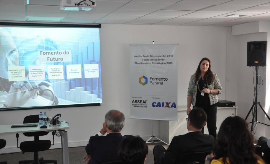 Evento de Avaliação e Desempenho 2019 e Planejamento Estratégico 2019 da Fomento Paraná, organizado pela ASSEAF e Assessoria de Planejamento Estratégico, com patrocínio da Caixa Econômica Federal.