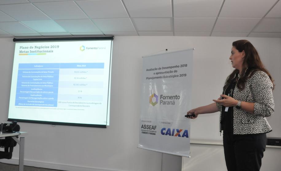 Evento de Avaliação e Desempenho 2019 e Planejamento Estratégico 2019 da Fomento Paraná, organizado pela ASSEAF e Assessoria de Planejamento Estratégico, com patrocínio da Caixa Econômica Federal.
