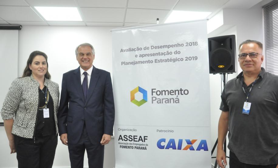 Evento de Avaliação e Desempenho 2019 e Planejamento Estratégico 2019 da Fomento Paraná, organizado pela ASSEAF e Assessoria de Planejamento Estratégico, com patrocínio da Caixa Econômica Federal.